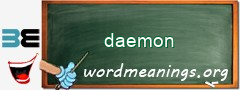 WordMeaning blackboard for daemon